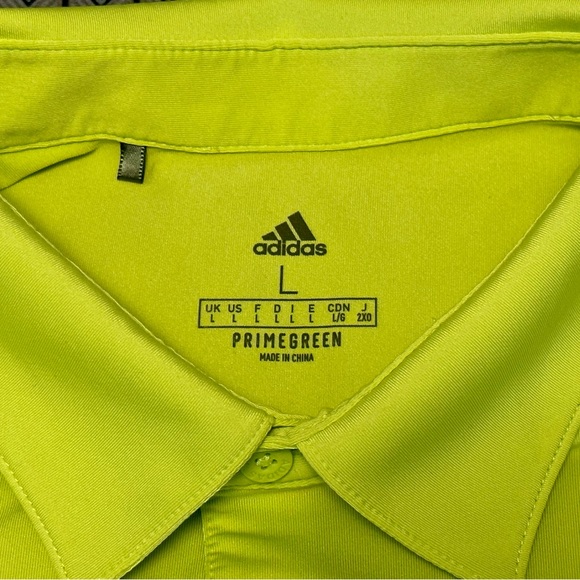 Adidas Men’s Yellow Golf Polo Size L - Picture 4 of 11